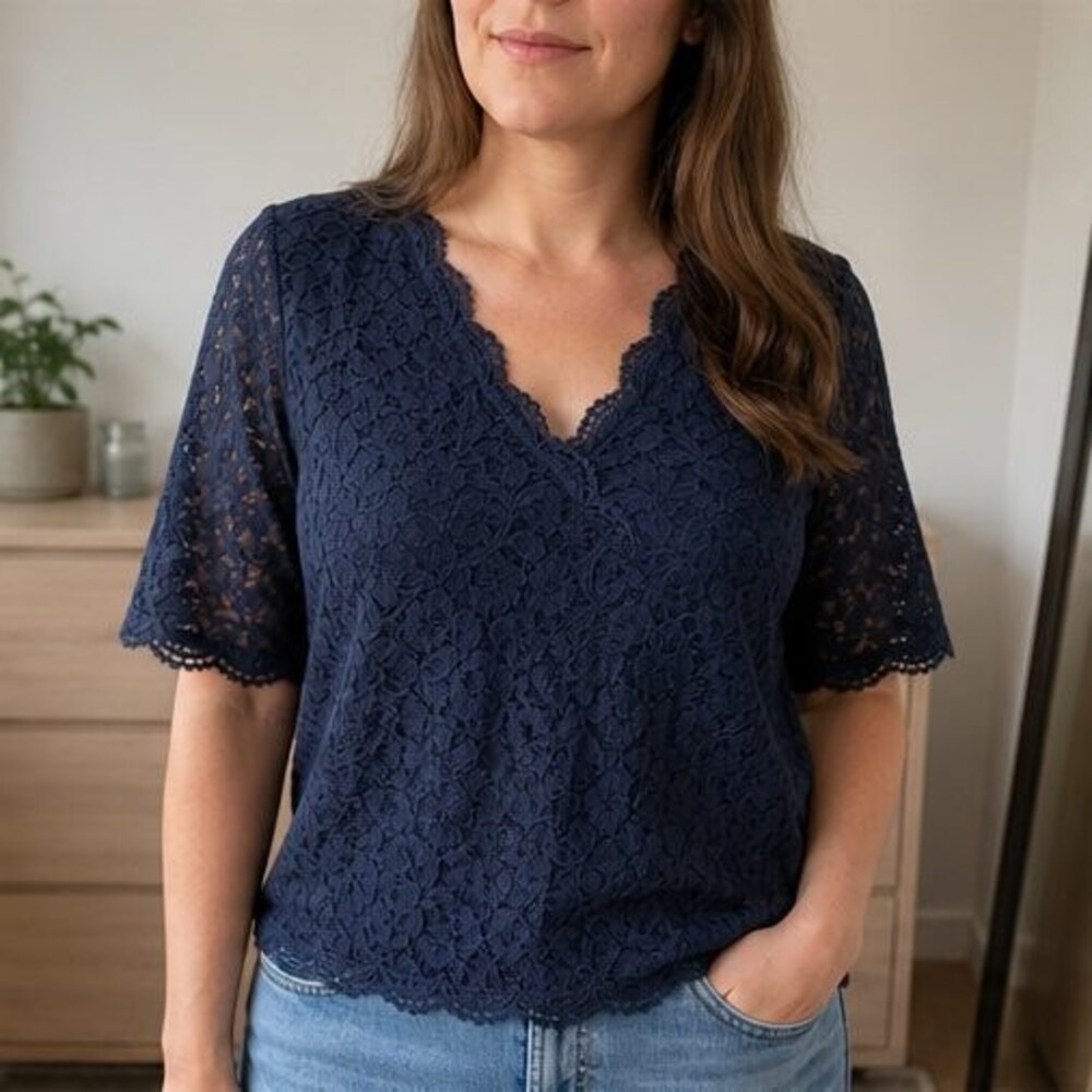Ivory Button Blouse - Picture 2 of 6